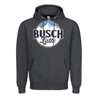 Smoke BUSCH LATTE COOL Zipper Hoodie - linhVisuals