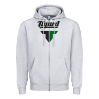 Heather Grey tigard high school Zipper Hoodie - linhVisuals