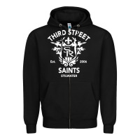 Black saints row 3 tribute emblem Zipper Hoodie - linhVisuals
