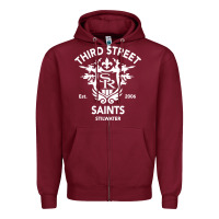 Burgundy saints row 3 tribute emblem Zipper Hoodie - linhVisuals