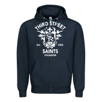 Navy saints row 3 tribute emblem Zipper Hoodie - linhVisuals