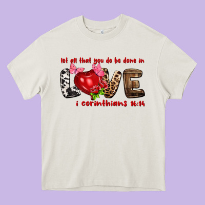Let All That You Do Be Done In Love I Corinthians Heavy Core Tee Designed By Howdyjamesfarm