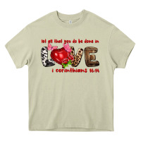 Mossy Let all that you do be done in love i corinthians Heavy Core Tee - HowdyJamesFarm