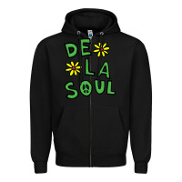 Black original de la soul music Zipper Hoodie - linhVisuals