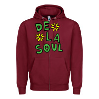 Burgundy original de la soul music Zipper Hoodie - linhVisuals