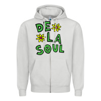 Dove Grey original de la soul music Zipper Hoodie - linhVisuals