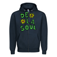 Navy original de la soul music Zipper Hoodie - linhVisuals