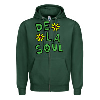 Sports Green original de la soul music Zipper Hoodie - linhVisuals