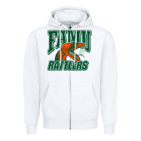 White FAMU RATTLERS Zipper Hoodie - linhVisuals