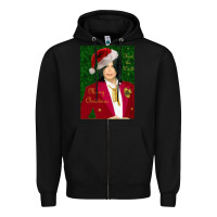 Black merry christmas heal the world michael jackson Zipper Hoodie - linhVisuals
