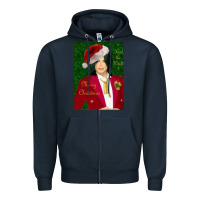 Navy merry christmas heal the world michael jackson Zipper Hoodie - linhVisuals
