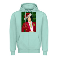 Seafoam merry christmas heal the world michael jackson Zipper Hoodie - linhVisuals