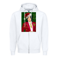 White merry christmas heal the world michael jackson Zipper Hoodie - linhVisuals
