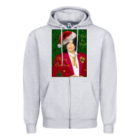 Heather Grey merry christmas heal the world michael jackson Zipper Hoodie - linhVisuals