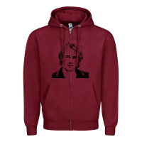 Burgundy jeff buckley 90s style fan art Zipper Hoodie - linhVisuals
