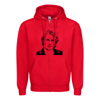 Red jeff buckley 90s style fan art Zipper Hoodie - linhVisuals