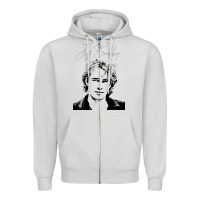 Dove Grey jeff buckley 90s style fan art Zipper Hoodie - linhVisuals