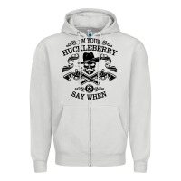 Dove Grey im your huckleberry Zipper Hoodie - linhVisuals