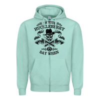 Seafoam im your huckleberry Zipper Hoodie - linhVisuals