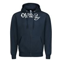 Navy old and in the way musician Zipper Hoodie - linhVisuals