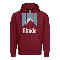 Burgundy Rhude Adventure Zipper Hoodie - linhVisuals