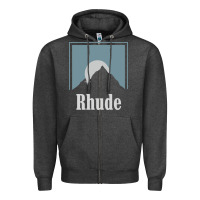 Charcoal Heather Rhude Adventure Zipper Hoodie - linhVisuals