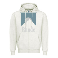 Oatmeal Heather Rhude Adventure Zipper Hoodie - linhVisuals
