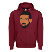 Burgundy drak Zipper Hoodie - linhVisuals
