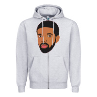 Heather Grey drak Zipper Hoodie - linhVisuals