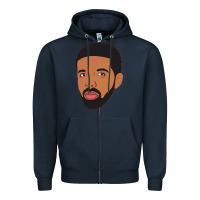 Navy drak Zipper Hoodie - linhVisuals