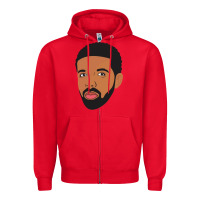 Red drak Zipper Hoodie - linhVisuals