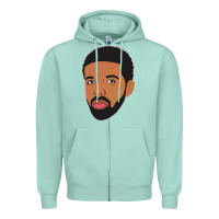 Seafoam drak Zipper Hoodie - linhVisuals
