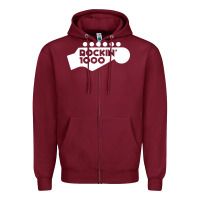 Burgundy rockin 1000 musician Zipper Hoodie - linhVisuals