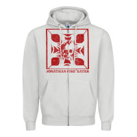 Dove Grey jonathan fireeater Zipper Hoodie - linhVisuals