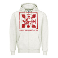 Oatmeal Heather jonathan fireeater Zipper Hoodie - linhVisuals
