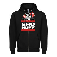 Black sho nuff old school Zipper Hoodie - linhVisuals