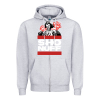 Heather Grey sho nuff old school Zipper Hoodie - linhVisuals