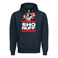 Navy sho nuff old school Zipper Hoodie - linhVisuals