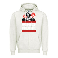 Oatmeal Heather sho nuff old school Zipper Hoodie - linhVisuals