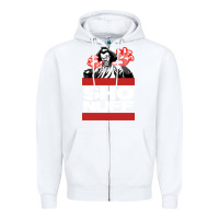 White sho nuff old school Zipper Hoodie - linhVisuals