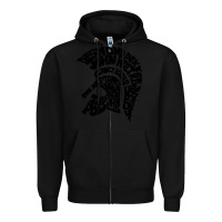 Black trojan artist Zipper Hoodie - linhVisuals