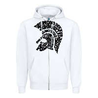 White trojan artist Zipper Hoodie - linhVisuals