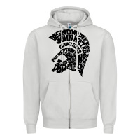 Dove Grey trojan artist Zipper Hoodie - linhVisuals