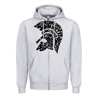 Heather Grey trojan artist Zipper Hoodie - linhVisuals