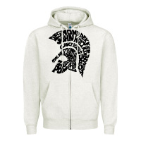 Oatmeal Heather trojan artist Zipper Hoodie - linhVisuals