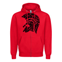 Red trojan artist Zipper Hoodie - linhVisuals