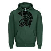 Sports Green trojan artist Zipper Hoodie - linhVisuals