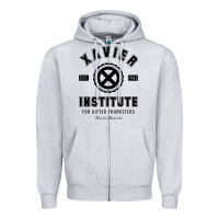 Heather Grey xavier institute Zipper Hoodie - linhVisuals