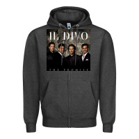 Charcoal Heather il divo album art Zipper Hoodie - linhVisuals