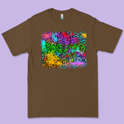 Colorful Leopard Background Premium Tee Designed By Ranaportraitstore